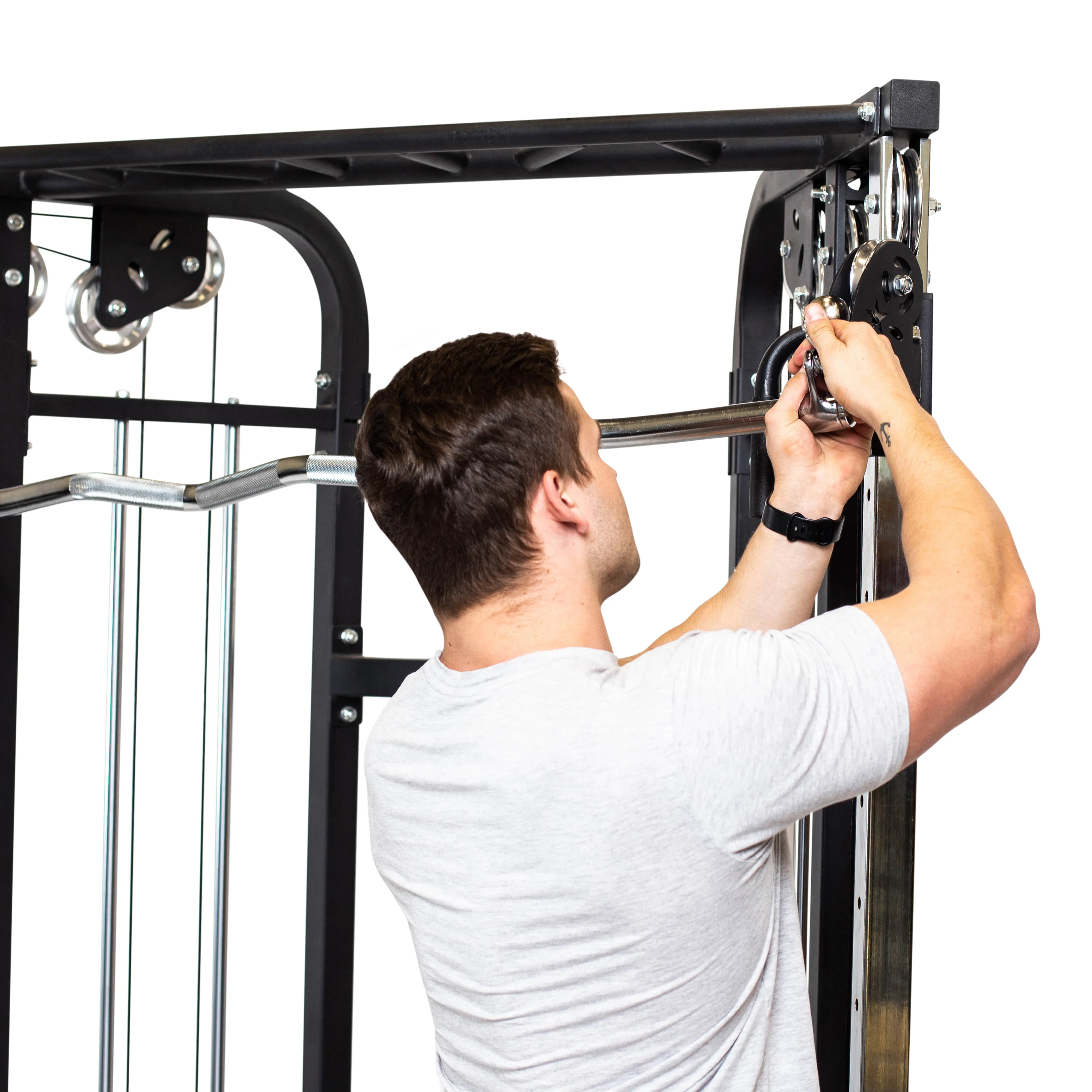 Double Hook EZ Curl Bar Cable Attachment - Image 4