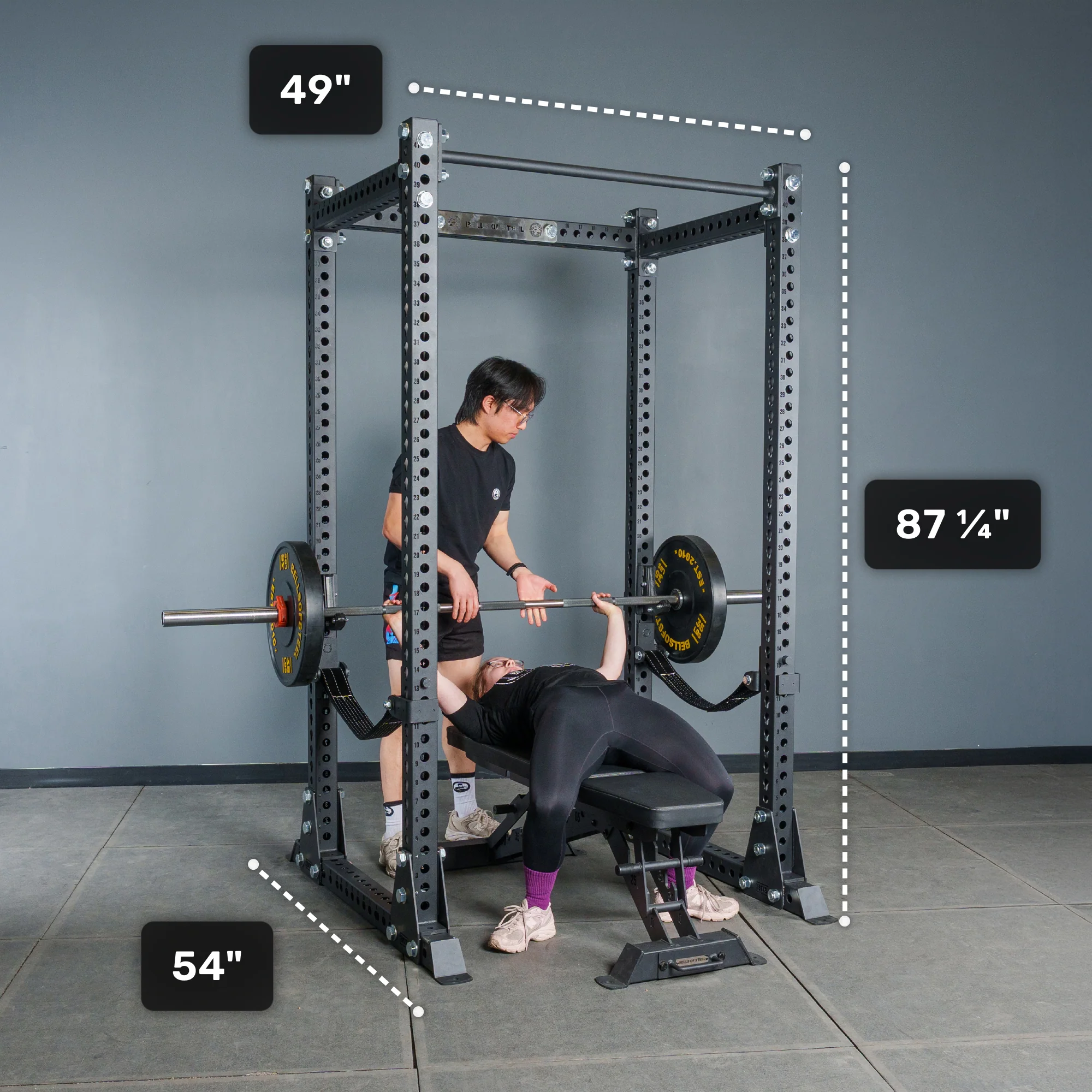 Manticore Flat Foot Power Rack - Prebuilt (3" x 3", 1" Holes) - Image 7