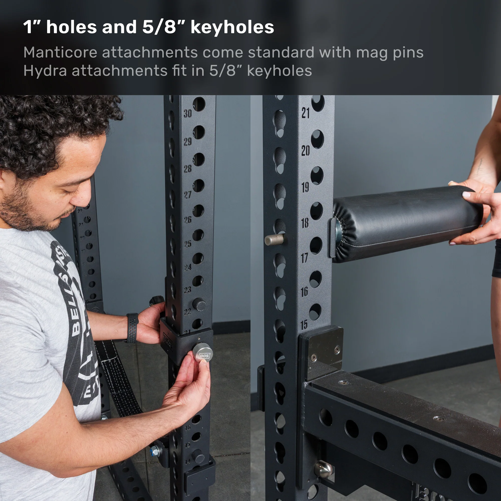Manticore Flat Foot Power Rack - Prebuilt (3" x 3", 1" Holes) - Image 3