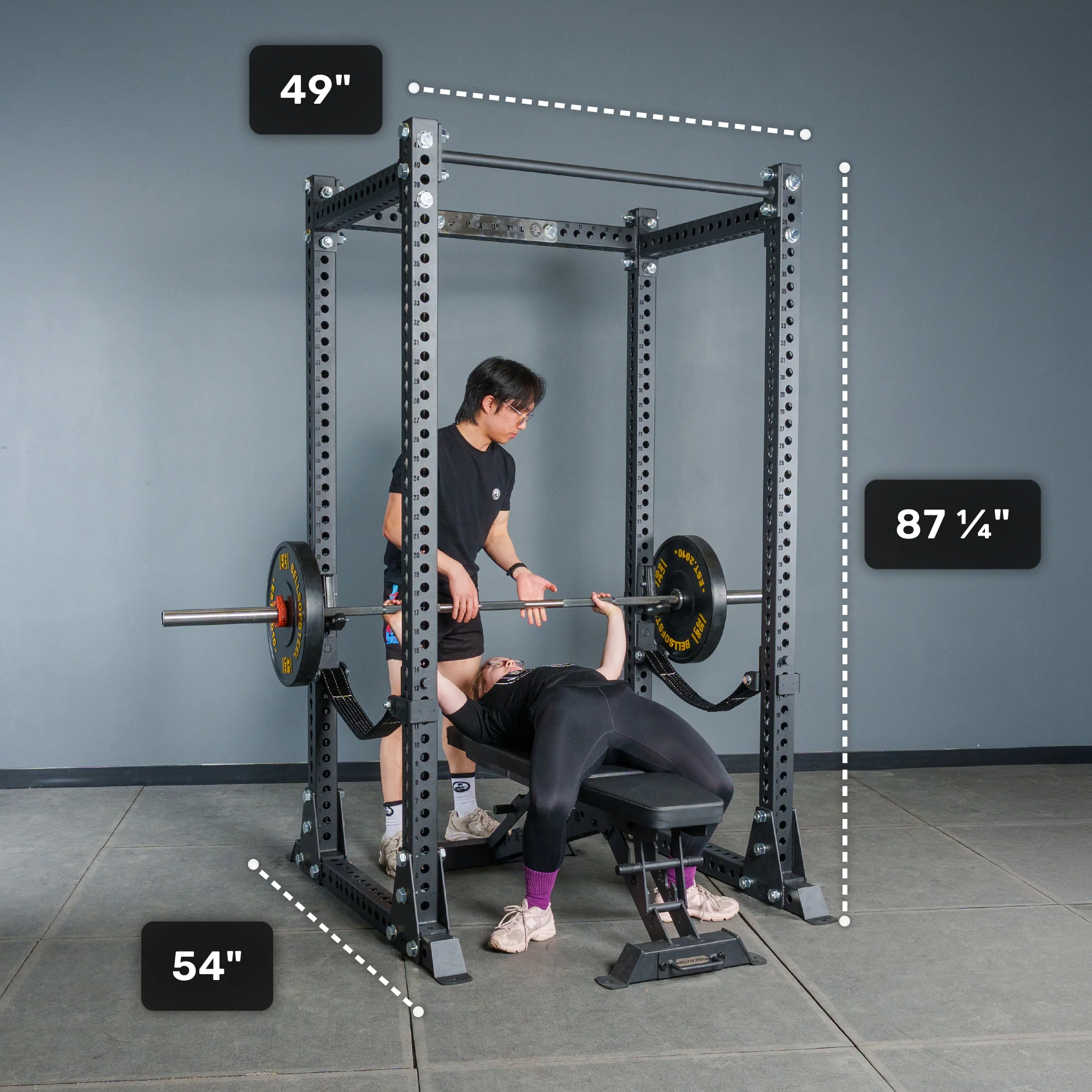 Manticore Flat Foot Power Rack - Prebuilt (3" x 3", 1" Holes) - Image 7